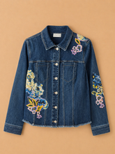 Cargar imagen en el visor de la galería, Blusa denim con bordado
