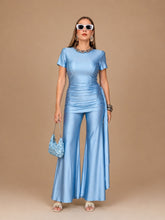 Cargar imagen en el visor de la galería, Set blusón &amp; pantalón baby blue
