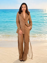 Cargar imagen en el visor de la galería, Blazer &amp; pantalón café
