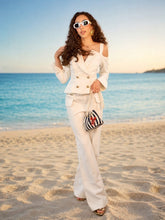 Cargar imagen en el visor de la galería, Set blusa &amp; pantalón blanco
