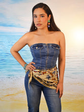 Cargar imagen en el visor de la galería, Palazzo denim straple
