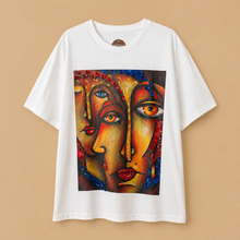 Cargar imagen en el visor de la galería, Playera blanca con aplicación de lentejuelas
