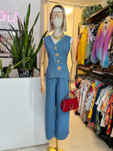 Cargar imagen en el visor de la galería, Set chaleco &amp; pantalón denim
