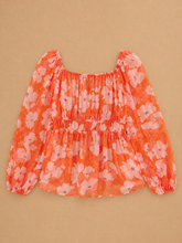 Cargar imagen en el visor de la galería, Blusa naranja floral
