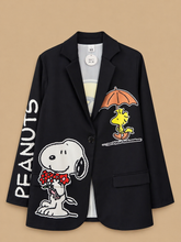 Cargar imagen en el visor de la galería, Blazer negro Snoopy
