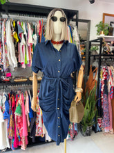 Cargar imagen en el visor de la galería, Vestido denim drapeado
