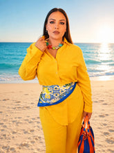 Cargar imagen en el visor de la galería, Set camisa &amp; pantalón amarillo
