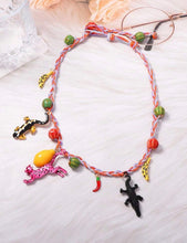 Cargar imagen en el visor de la galería, Collar charms rosa

