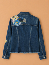 Cargar imagen en el visor de la galería, Blusa denim con bordado
