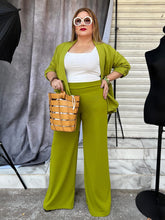 Cargar imagen en el visor de la galería, Set Blazer &amp; pantalón verde
