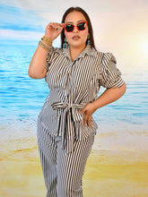 Cargar imagen en el visor de la galería, Blusa &amp; pantalón a rayas
