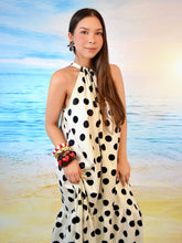 Cargar imagen en el visor de la galería, Maxi vestido halter lunares
