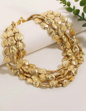 Cargar imagen en el visor de la galería, Collar piedras doradas
