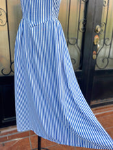 Cargar imagen en el visor de la galería, Vestido líneas azul &amp; blanco
