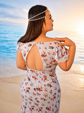 Cargar imagen en el visor de la galería, Vestido floral escote en espalda
