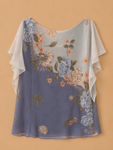 Cargar imagen en el visor de la galería, Blusa gasa estampado con lentejuelas
