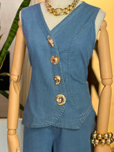 Cargar imagen en el visor de la galería, Set chaleco &amp; pantalón denim
