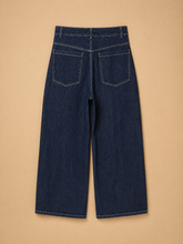 Cargar imagen en el visor de la galería, Pantalón denim wide leg con brillos
