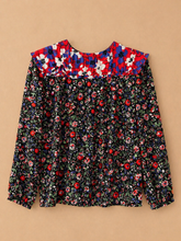 Cargar imagen en el visor de la galería, Blusa floral maxi cuello
