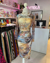 Cargar imagen en el visor de la galería, Vestido mesh estampado angeles
