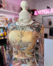 Cargar imagen en el visor de la galería, Vestido mesh estampado angeles
