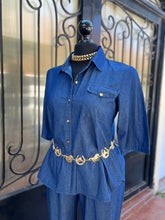 Cargar imagen en el visor de la galería, Set camisa &amp; pantalón denim
