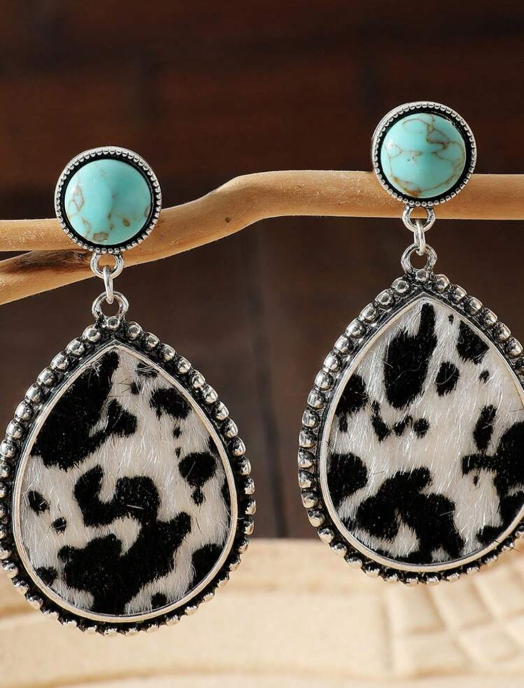 Aretes estampados vaca