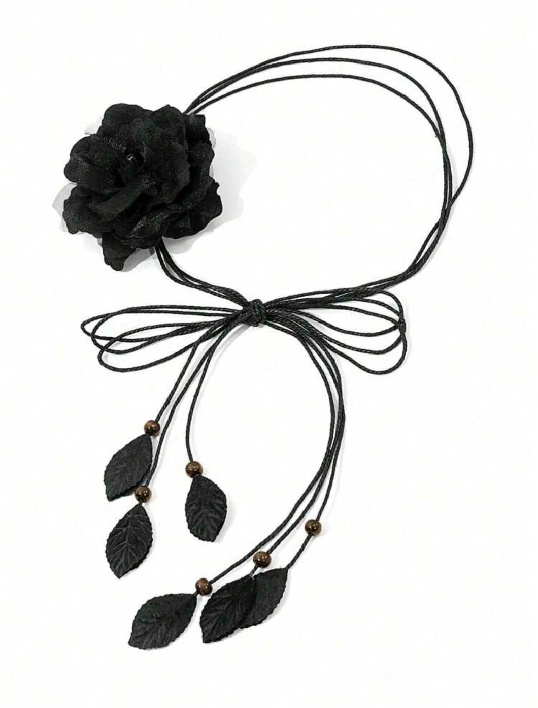 Cinturón flor negra