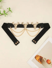 Cargar imagen en el visor de la galería, Cinturón curvy cabezas doradas
