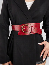Cargar imagen en el visor de la galería, Cinturón efecto piel rojo
