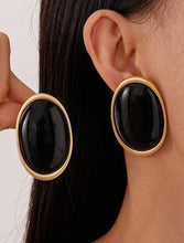 Cargar imagen en el visor de la galería, Aretes piedras negras
