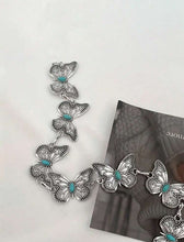 Cargar imagen en el visor de la galería, Cinturón mariposas plateado
