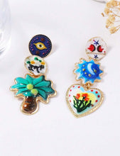 Cargar imagen en el visor de la galería, Aretes colgantes desiguales
