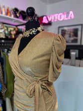 Cargar imagen en el visor de la galería, Vestido glitter dorado
