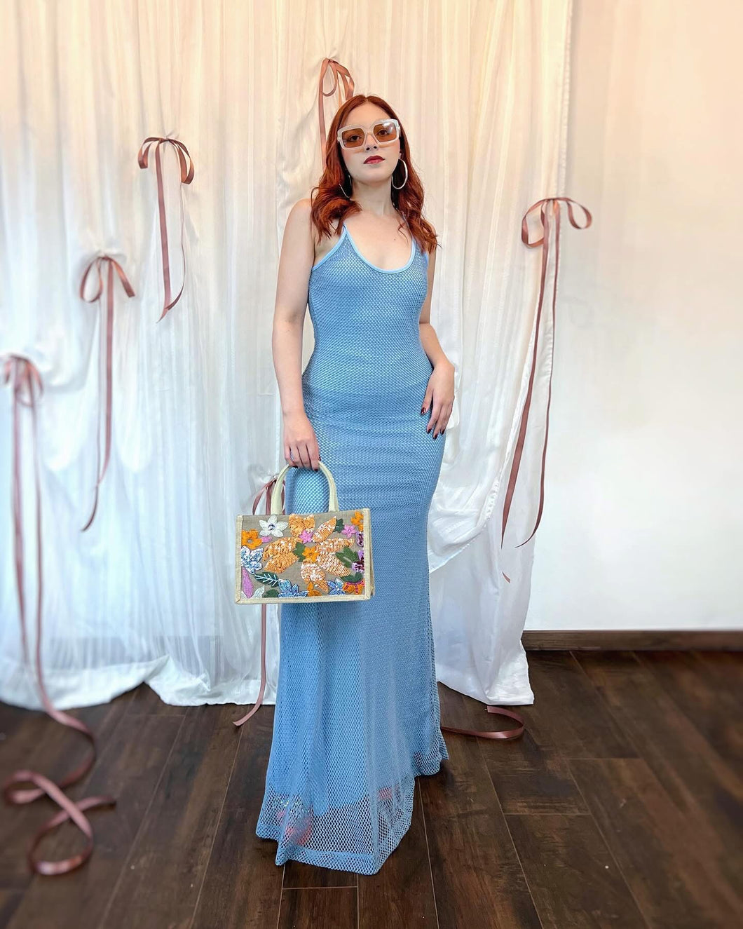 Maxi vestido red azul