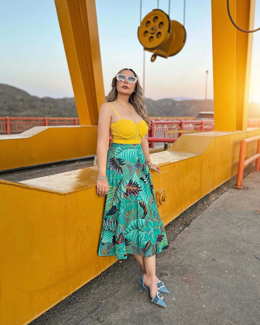 Falda plisada estampad