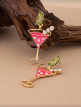 Cargar imagen en el visor de la galería, Aretes martinis rosas
