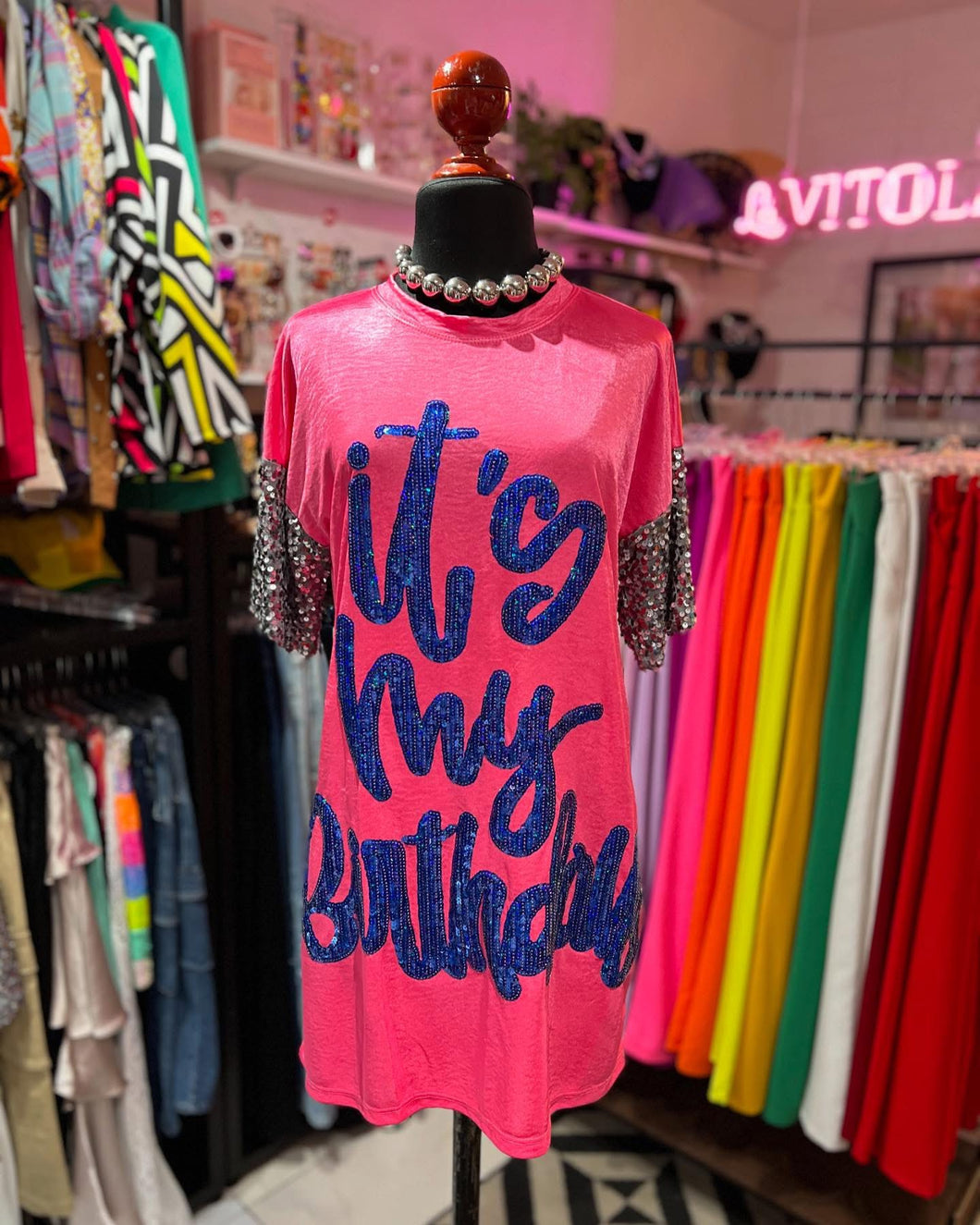 Vestido Its my birthday Rosa