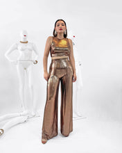 Cargar imagen en el visor de la galería, Set top &amp; pantalón metálico
