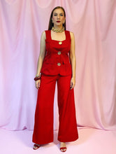 Cargar imagen en el visor de la galería, Set chaleco &amp; pantalón rojo
