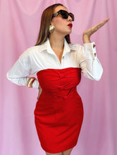 Cargar imagen en el visor de la galería, Vestido straple rojo moños
