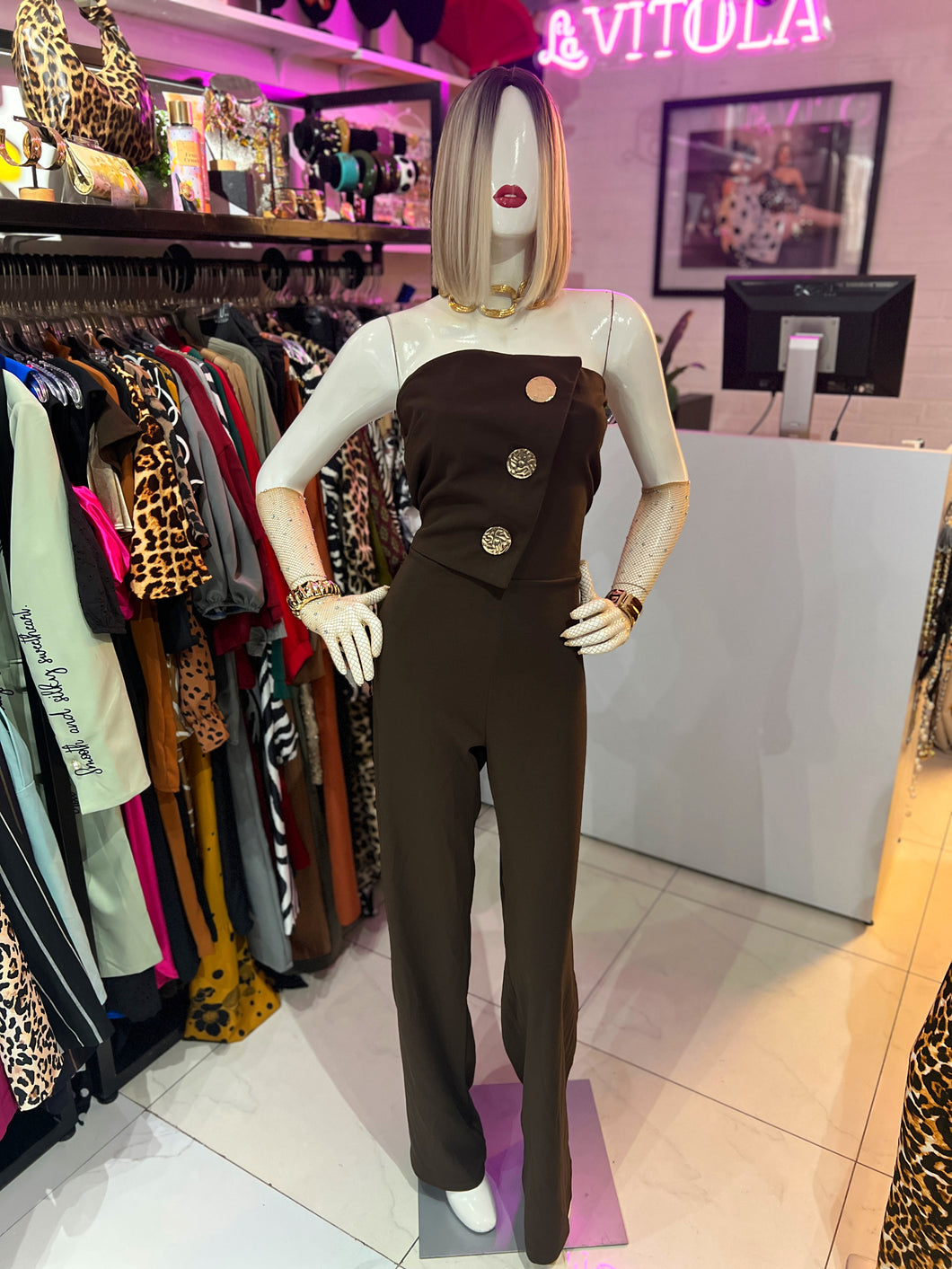 Palazzo straple chocolate