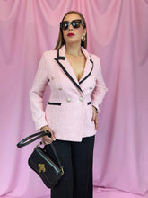 Cargar imagen en el visor de la galería, Blazer tweed rosa con negro
