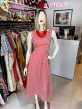 Cargar imagen en el visor de la galería, Vestido rayas rojo con blanco
