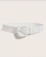 Cargar imagen en el visor de la galería, Cinturón yute blanco elástico
