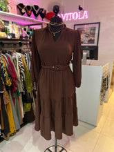 Cargar imagen en el visor de la galería, Vestido campesino café
