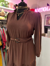 Cargar imagen en el visor de la galería, Vestido campesino café
