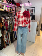 Cargar imagen en el visor de la galería, Blazer cuadros rojo &amp; blanco
