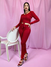 Cargar imagen en el visor de la galería, Set blusa &amp; pantalón rojo
