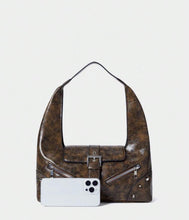 Cargar imagen en el visor de la galería, Bolso efecto piel café
